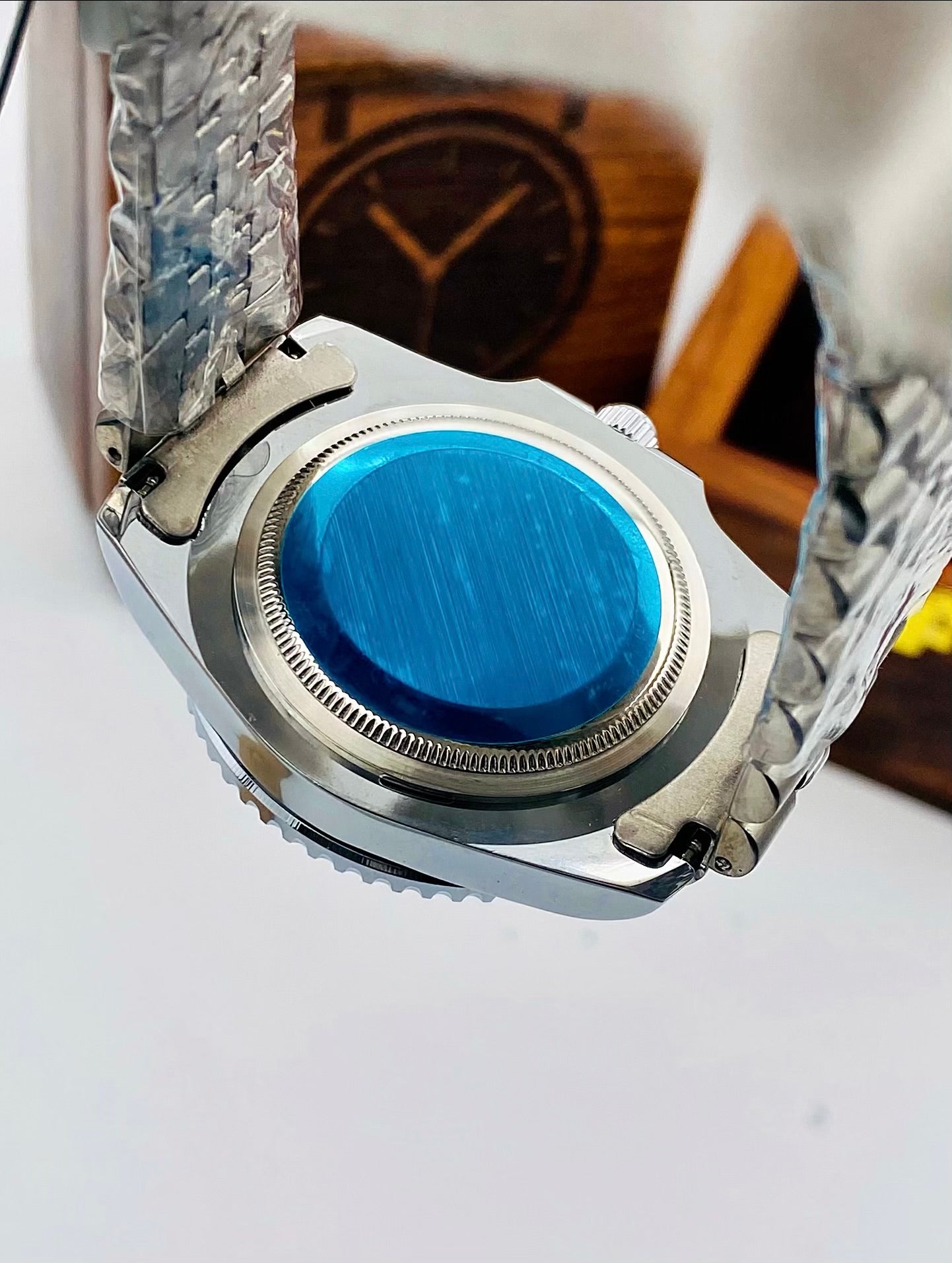 Arbic Dial Silver Blue with Day Date Function