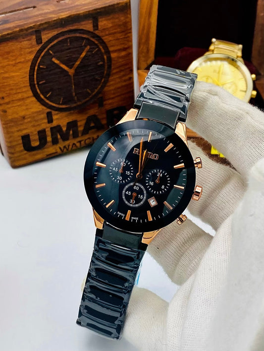 Luxury Chronograph Stainless Steel Wrist Watch With Date Function