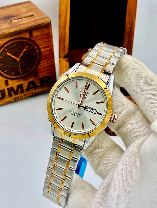 Men’s Day-Date Stainless Steel Wrist Watch