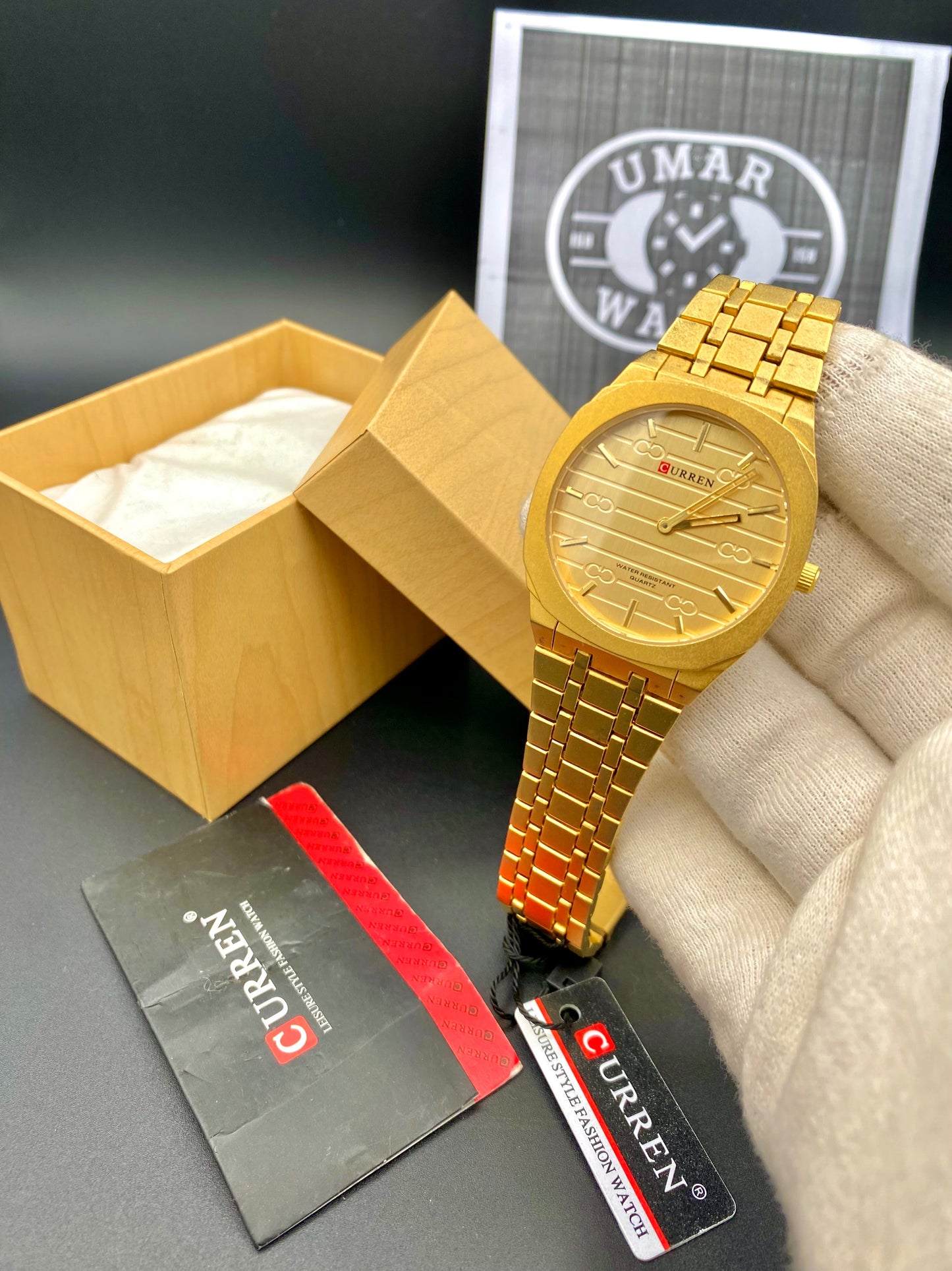 Curren Slim watch Orignal Full Golden Stainless Steel Quality