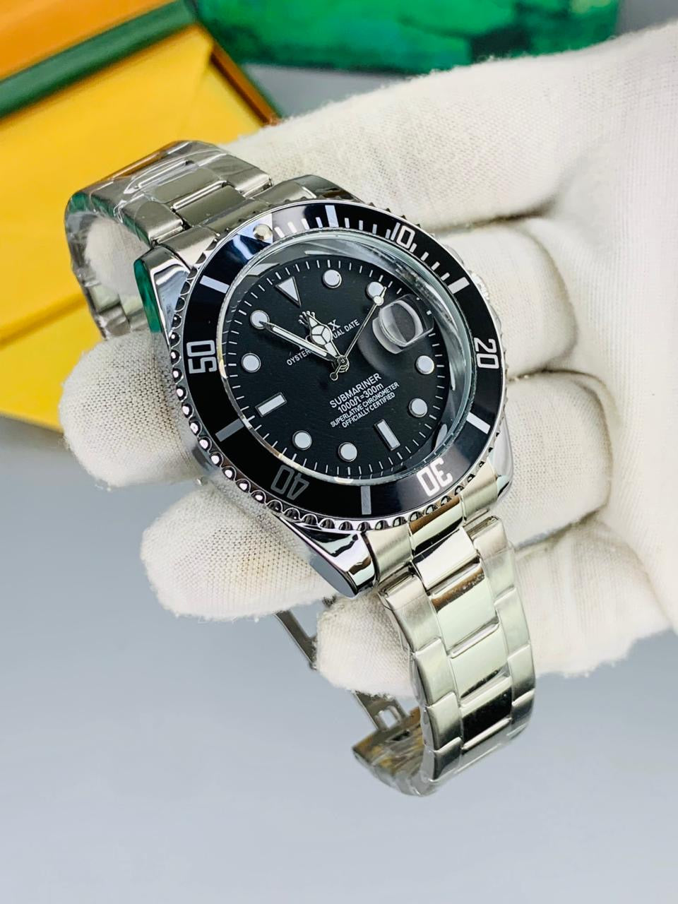 Classic Diver Watch – Black Dial Stainless Steel Edition